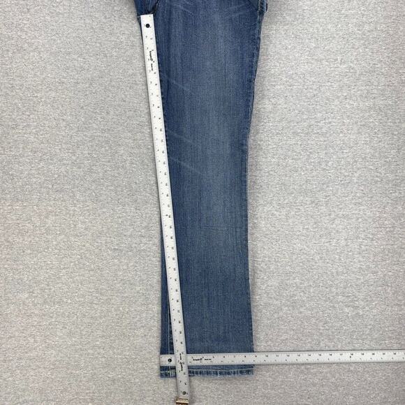 Seven7 Premium Denim Jeans Womens 32 Blue Mid Rise Bootcut Bling Medium Wash - Picture 8 of 12